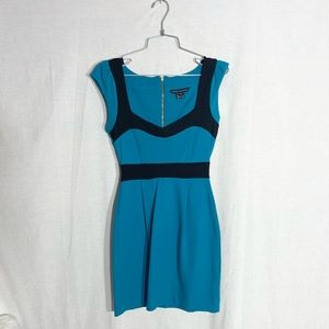 Teal and black French Connection dress